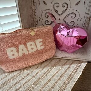Pink Sherpa “BABE” bag